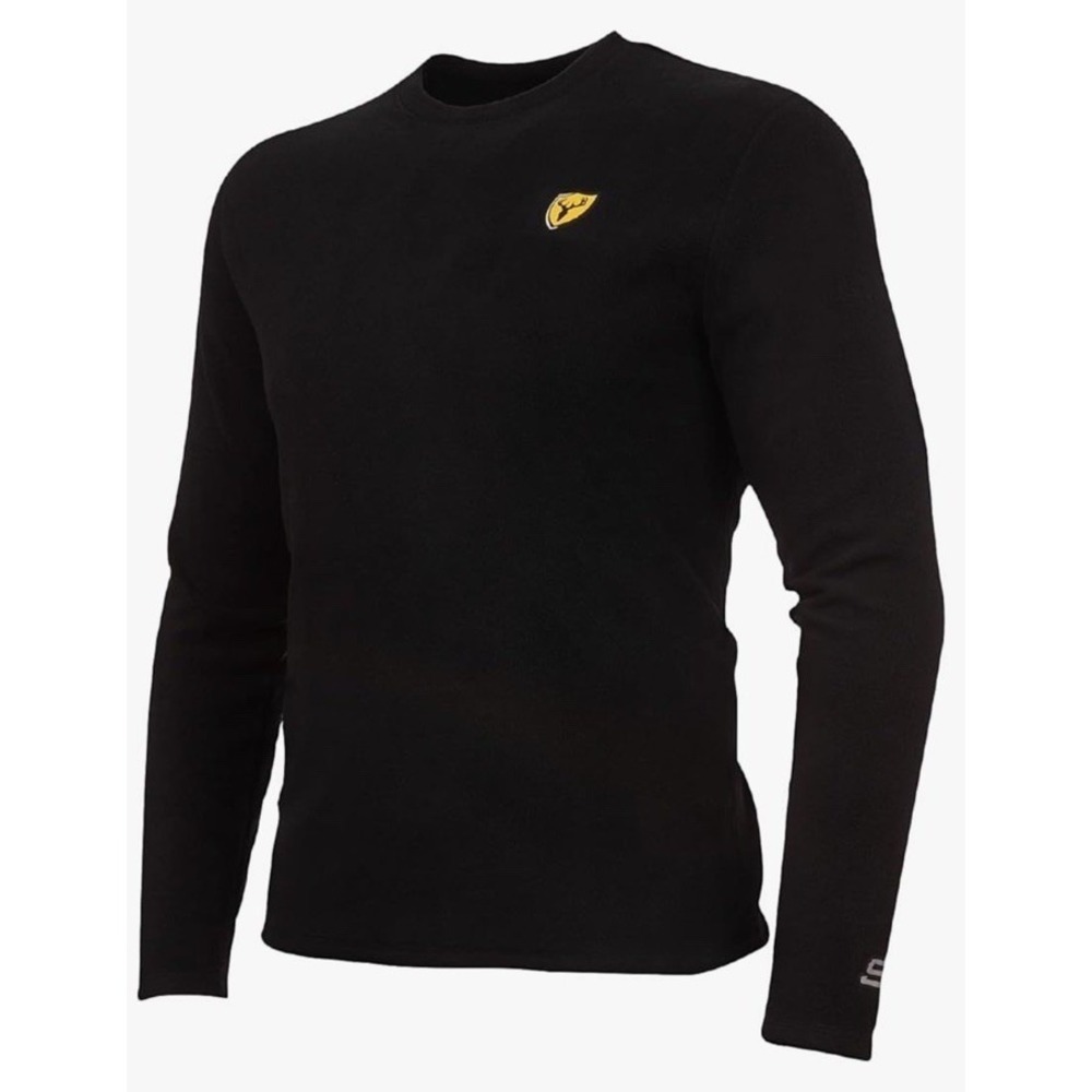 SHIELD SERIES Mens Fleece Long Sleeve Crewneck Sweatshirt Black Size L S3 Logo